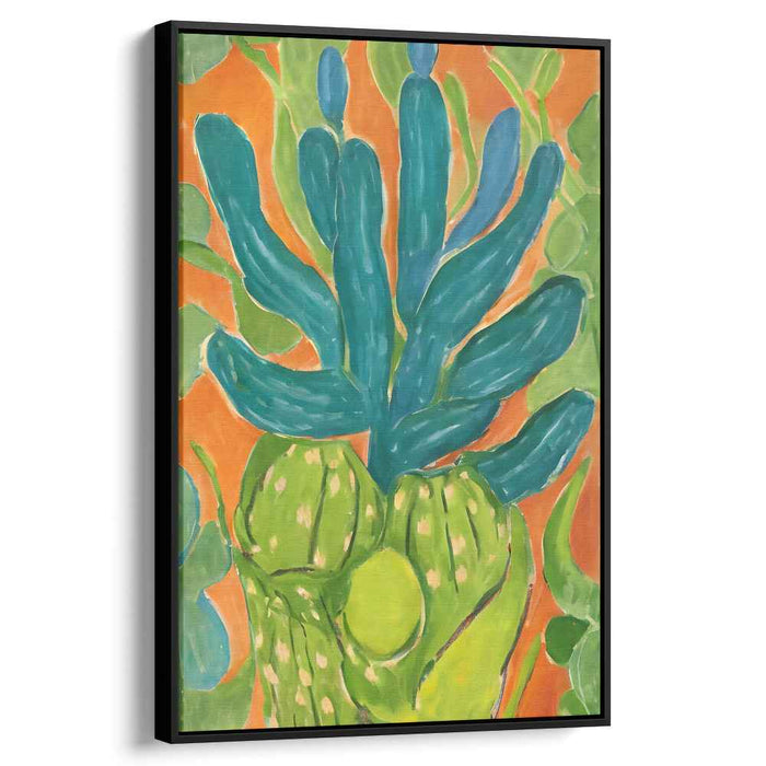 succulent canvas Verdant Vibrance: Expressive Succulent Canvas Art Print — Kanvah