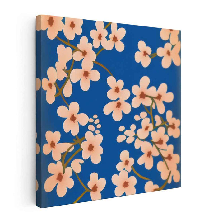Silent Blossoms: Minimalist Cherry Blossom Canvas Art Print
