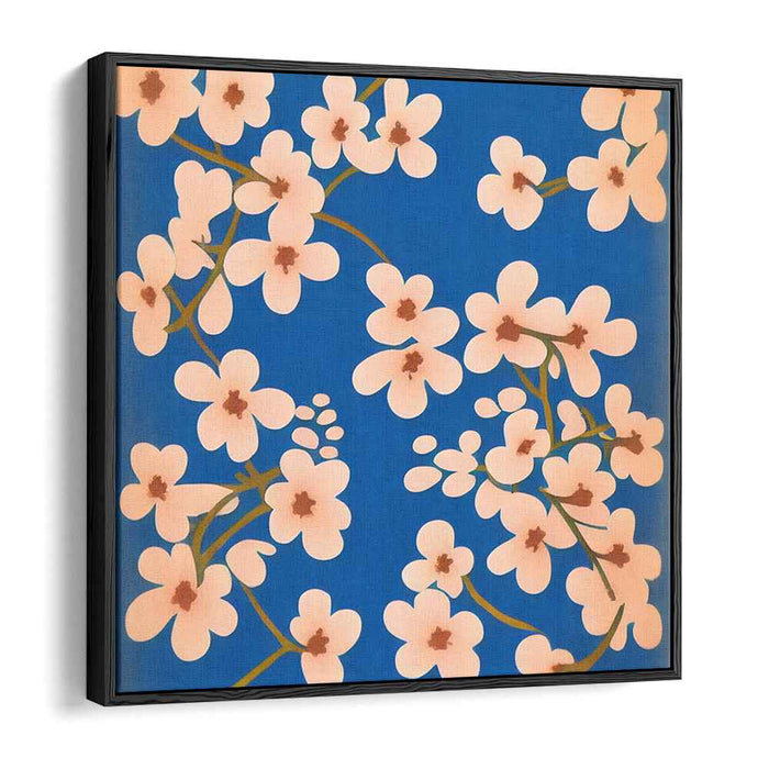 Silent Blossoms: Minimalist Cherry Blossom Canvas Art Print