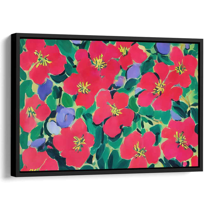 Colorful Melodies Dance on Canvas: Vibrant Blooms in Expressive Brushstrokes Canvas Art Print