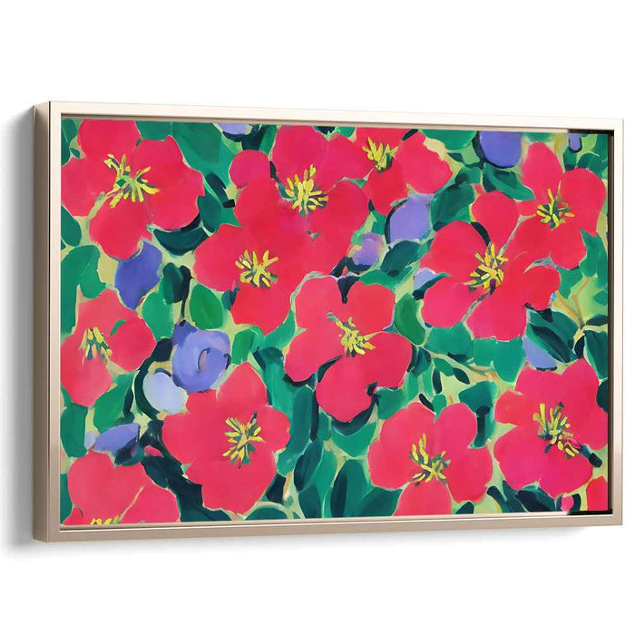 Colorful Melodies Dance on Canvas: Vibrant Blooms in Expressive Brushstrokes Canvas Art Print