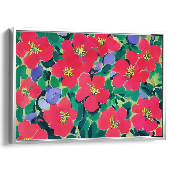 Colorful Melodies Dance on Canvas: Vibrant Blooms in Expressive Brushstrokes Canvas Art Print