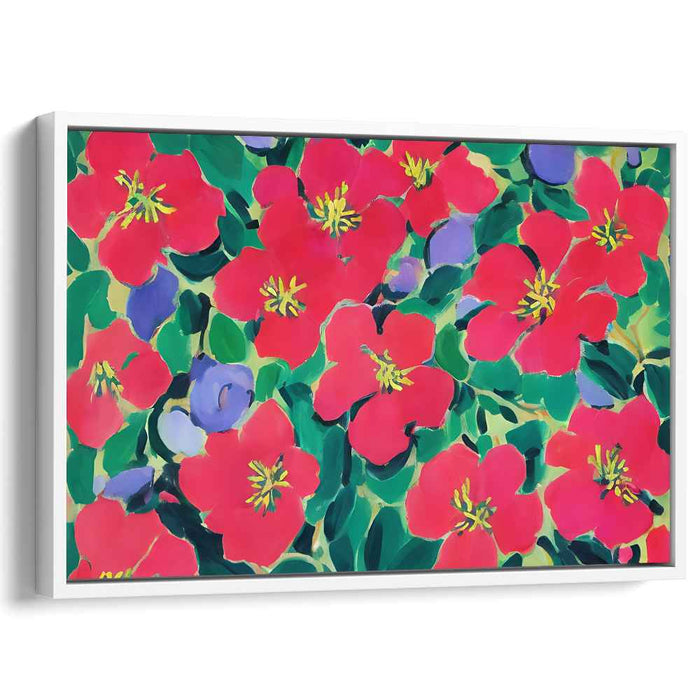 Colorful Melodies Dance on Canvas: Vibrant Blooms in Expressive Brushstrokes Canvas Art Print