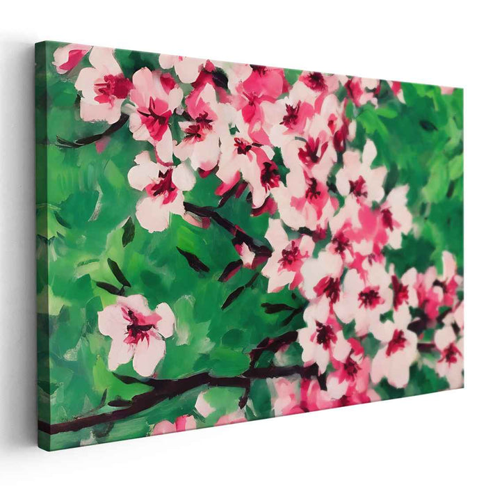 Cherry Petal Serenade: Vibrant Cherry Blossom Canvas Art Print