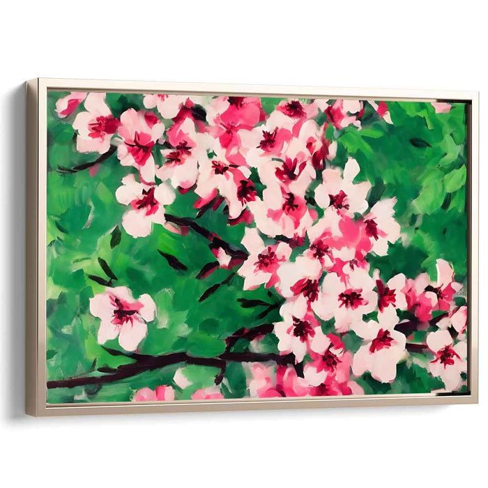 Cherry Petal Serenade: Vibrant Cherry Blossom Canvas Art Print