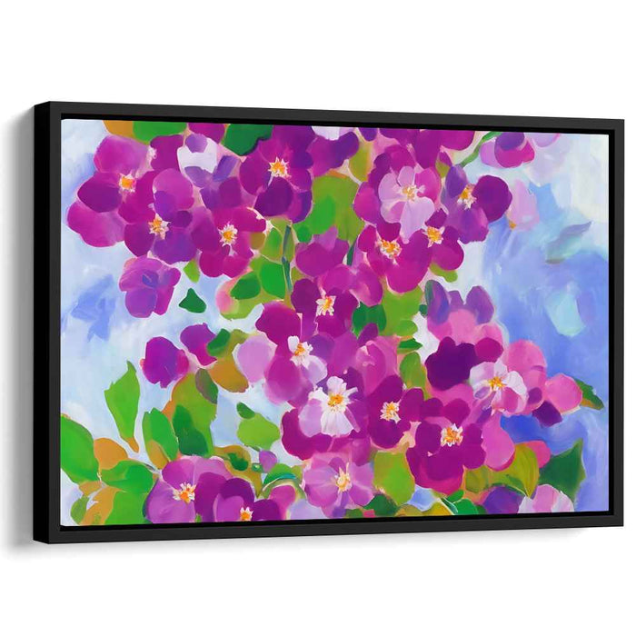 Whispers of Lavender Harmony: A Vivid Dance of Purple Blossoms Canvas Art