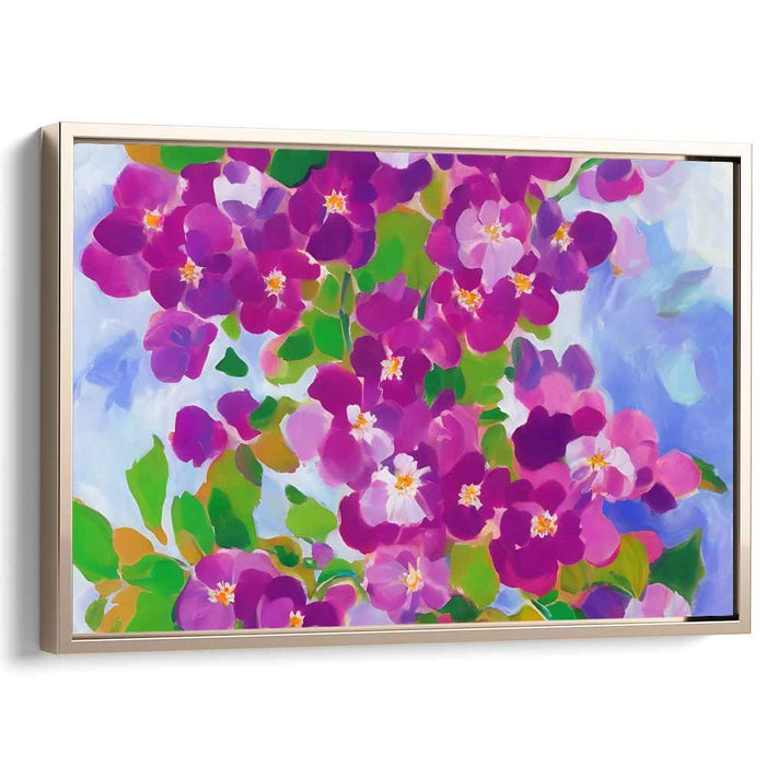Whispers of Lavender Harmony: A Vivid Dance of Purple Blossoms Canvas Art