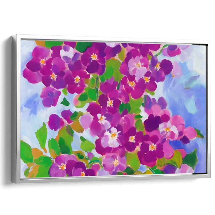 Whispers of Lavender Harmony: A Vivid Dance of Purple Blossoms Canvas Art
