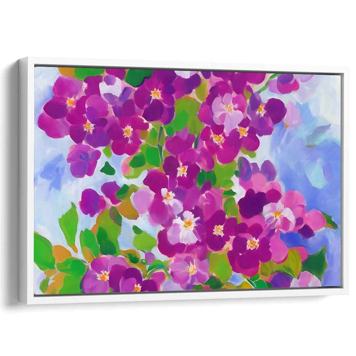 Whispers of Lavender Harmony: A Vivid Dance of Purple Blossoms Canvas Art