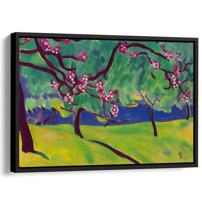 Springtime Fauvism: Vibrant Fauvist Spring Landscape Canvas Art Print