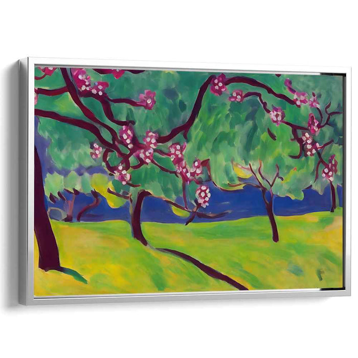 Springtime Fauvism: Vibrant Fauvist Spring Landscape Canvas Art Print