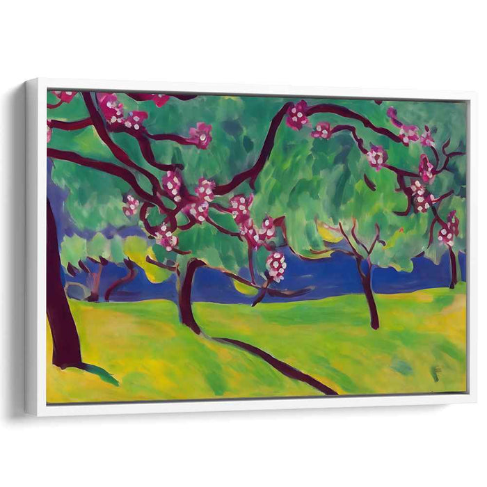 Springtime Fauvism: Vibrant Fauvist Spring Landscape Canvas Art Print