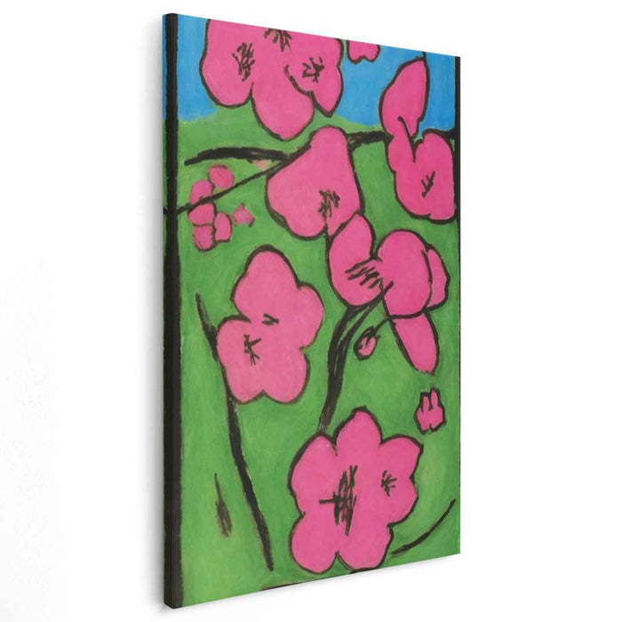 Cherry Blossoms in Bloom: Vibrant Nature-Inspired Canvas Art Print