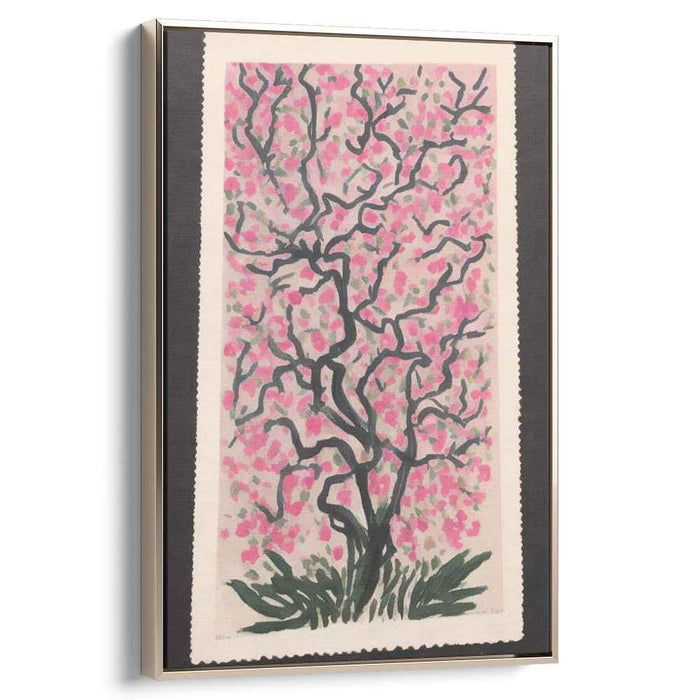 Cherry Blossom Reverie: Serene Sakura Tree Canvas Art
