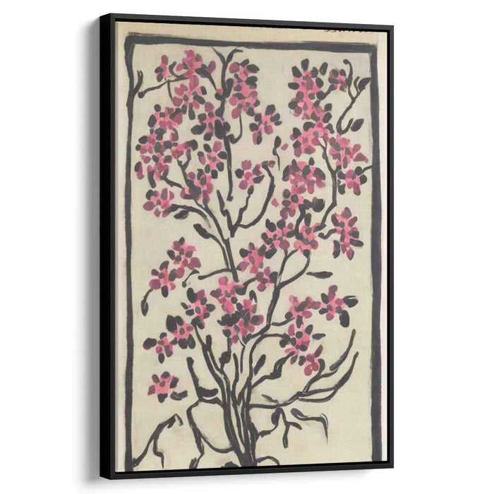 Blossoming Petals: Minimalist Pink Floral Canvas Art Print