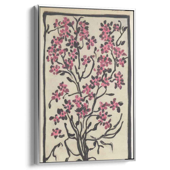 Blossoming Petals: Minimalist Pink Floral Canvas Art Print