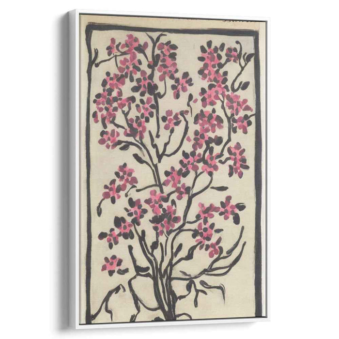 Blossoming Petals: Minimalist Pink Floral Canvas Art Print