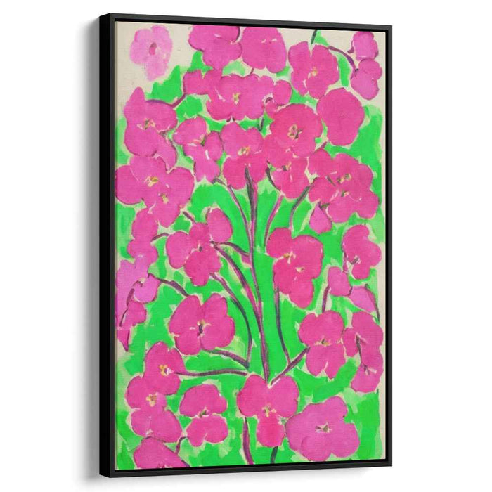Songs Of Petals: Expressive Pink Floral Canvas Art Print