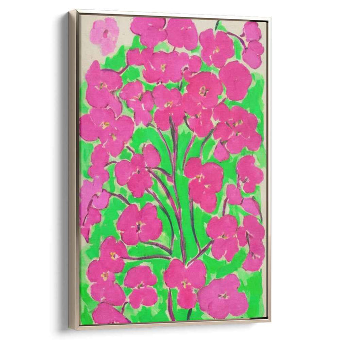 Songs Of Petals: Expressive Pink Floral Canvas Art Print