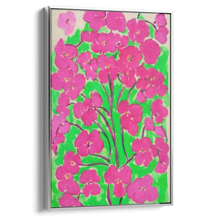 Songs Of Petals: Expressive Pink Floral Canvas Art Print