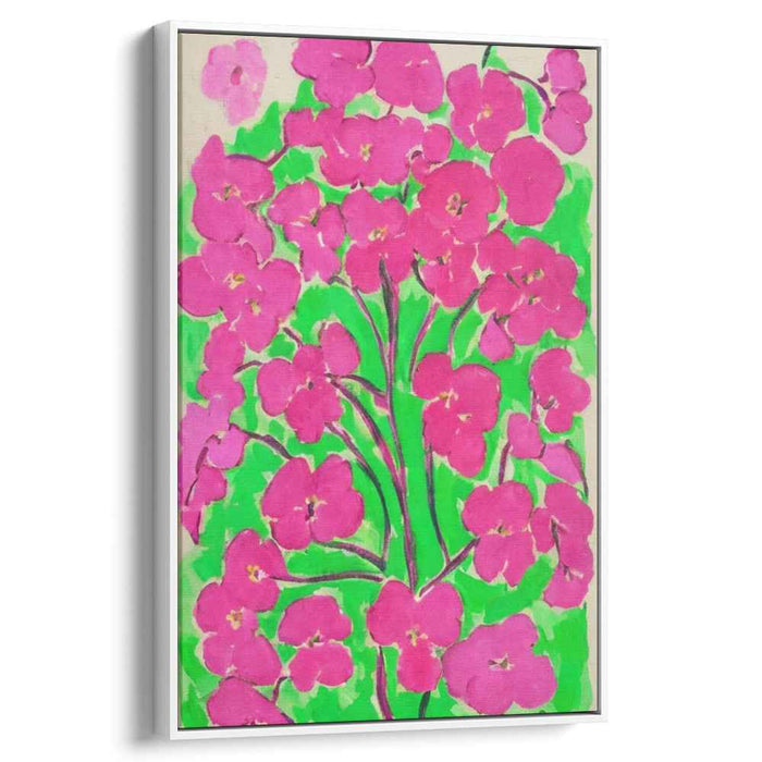 Songs Of Petals: Expressive Pink Floral Canvas Art Print