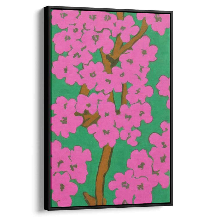 Urban Sakura Whisper: Modern Cherry Blossom Canvas Art Print
