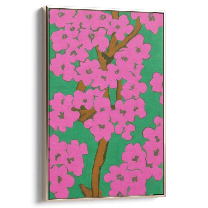 Urban Sakura Whisper: Modern Cherry Blossom Canvas Art Print