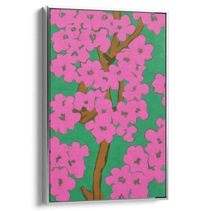 Urban Sakura Whisper: Modern Cherry Blossom Canvas Art Print
