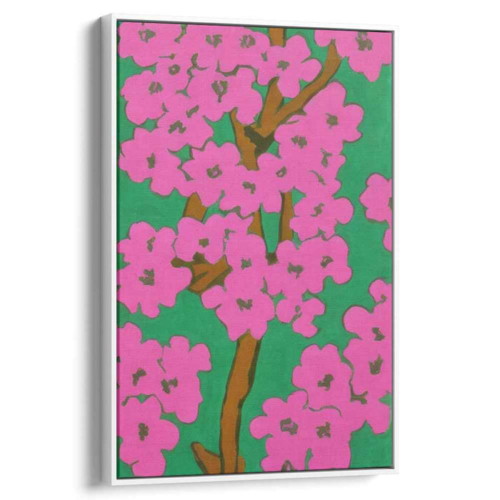 Urban Sakura Whisper: Modern Cherry Blossom Canvas Art Print