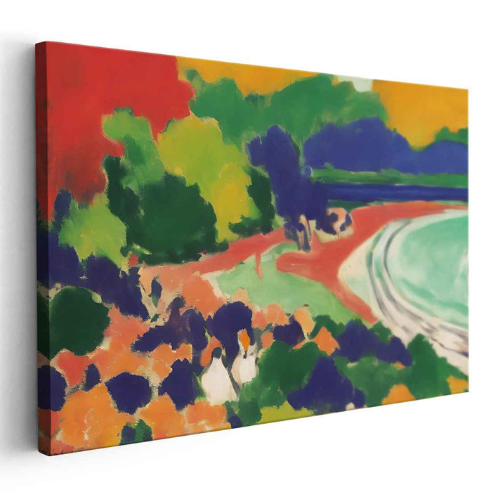Prismatic Blast: Fauvist Explosion of Color Canvas Art Print