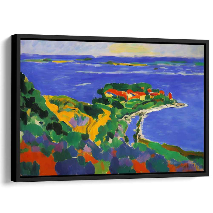 Coastal Melancholy: Expressionist Seaside Landscape Canvas Art