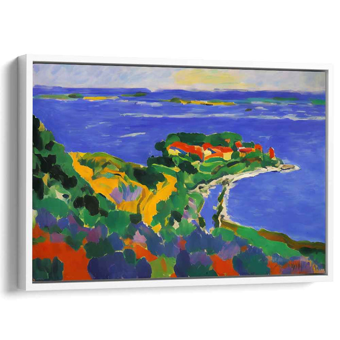 Coastal Melancholy: Expressionist Seaside Landscape Canvas Art