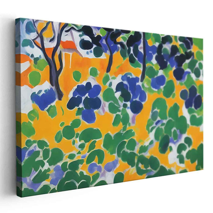 Forest Harmony: Vibrant Abstract Expressionist Canvas Art