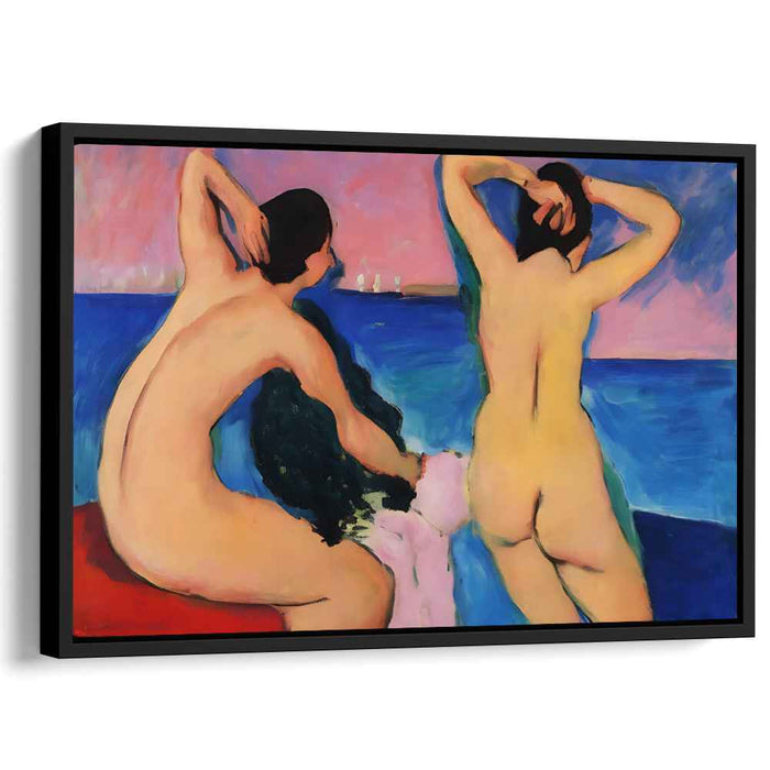 Eternal Repose by the Sea: Fauvist-Inspired Seascape with Figures