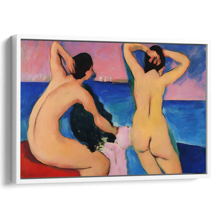 Eternal Repose by the Sea: Fauvist-Inspired Seascape with Figures