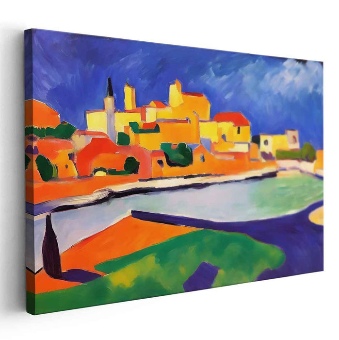 Wild Brushstrokes Adventure: Vibrant Fauvist Landscape Canvas Art Print