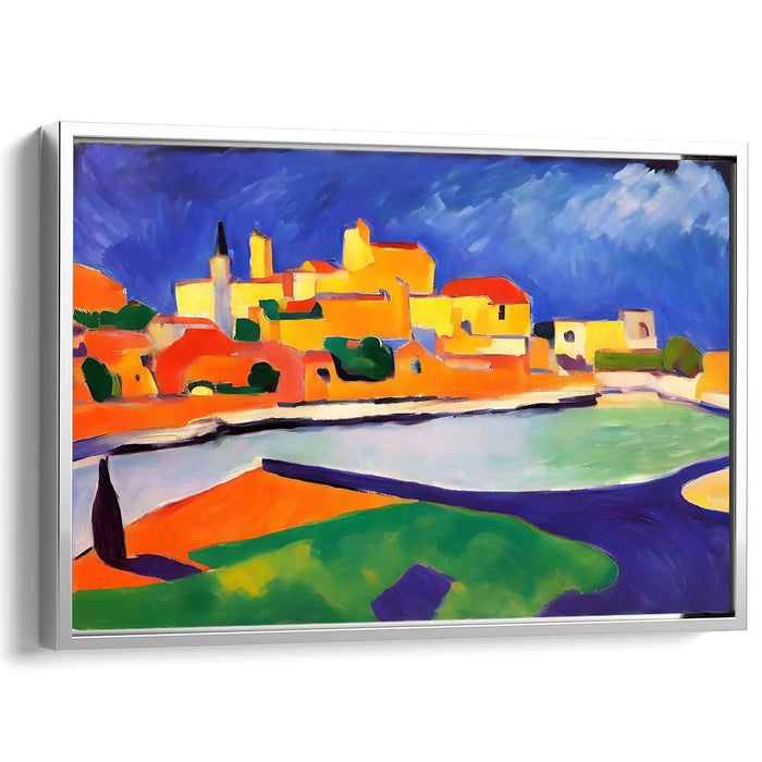 Wild Brushstrokes Adventure: Vibrant Fauvist Landscape Canvas Art Print