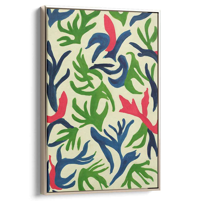 Vibrant Flora Dance: Expressive Abstract Canvas Art Print