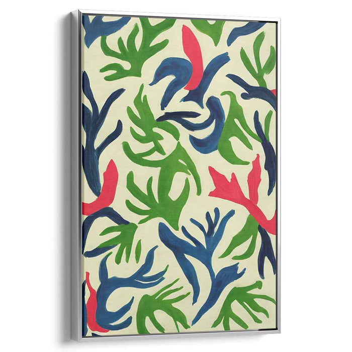 Vibrant Flora Dance: Expressive Abstract Canvas Art Print