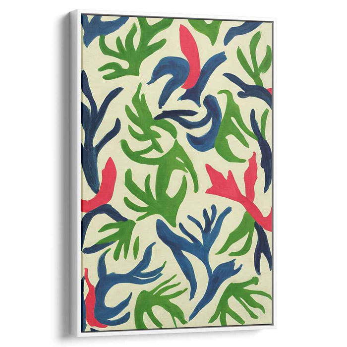 Vibrant Flora Dance: Expressive Abstract Canvas Art Print