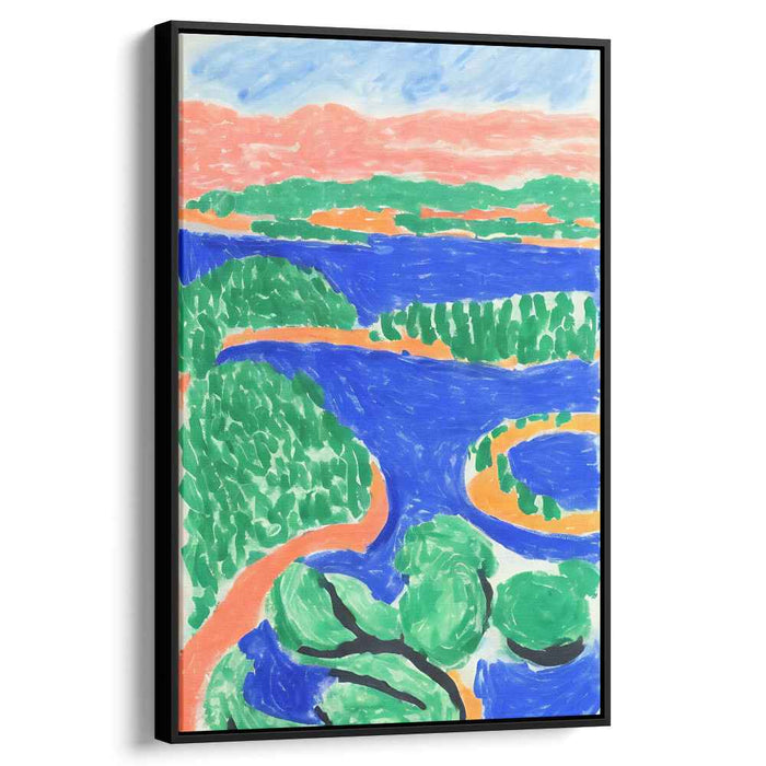 Radiant River: Fauvist Landscape Canvas Art Print