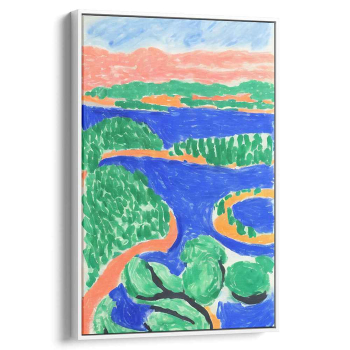 Radiant River: Fauvist Landscape Canvas Art Print