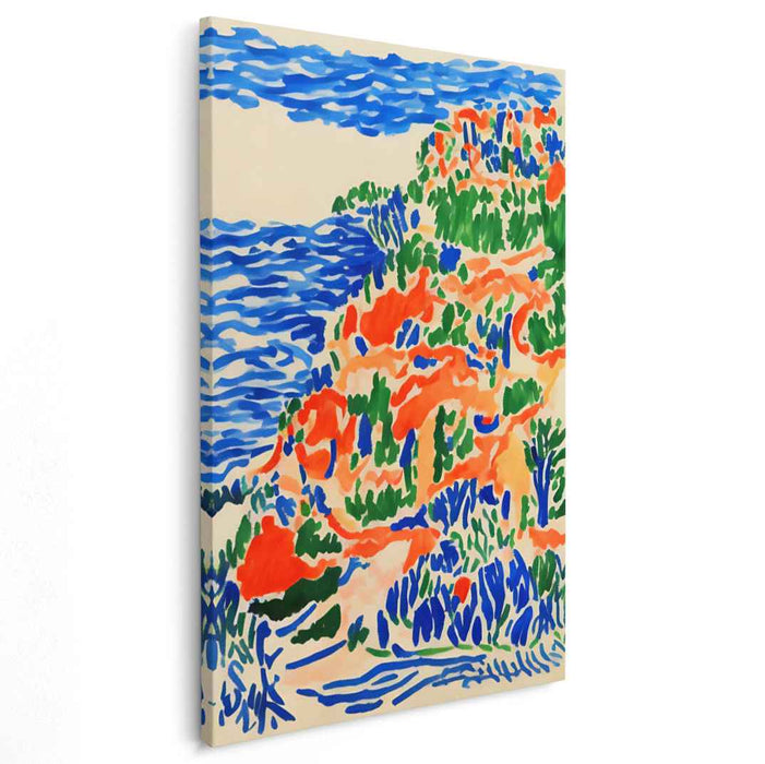 Painterly Haven: Vibrant Impressionist Landscape Canvas Art Print