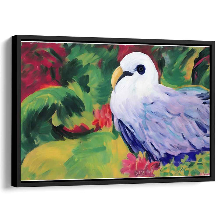 Whispers of Flight and Bloom: Impressionist Eagle in Blossom Canvas Art Print