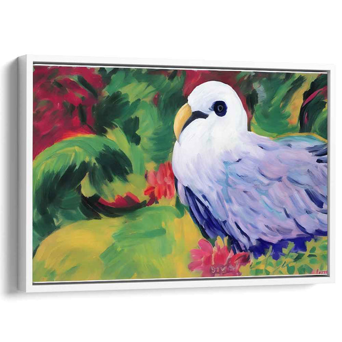 Whispers of Flight and Bloom: Impressionist Eagle in Blossom Canvas Art Print
