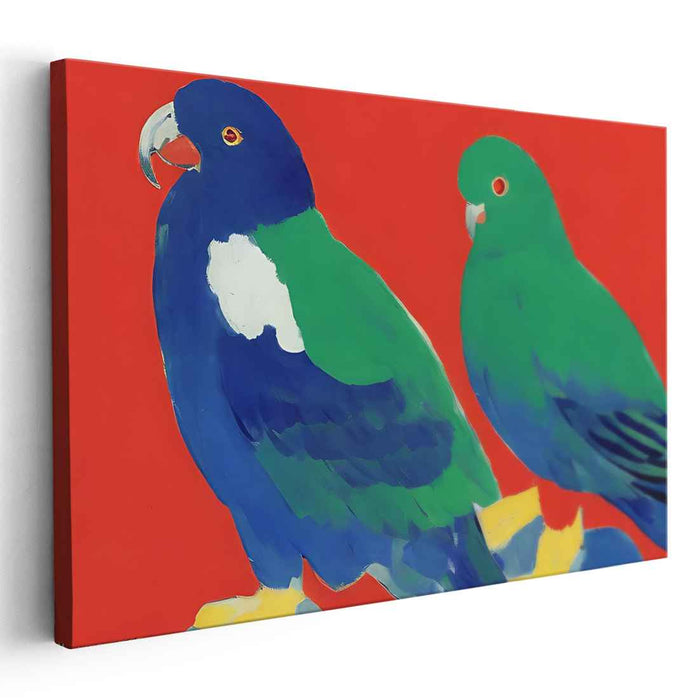 Abstract Prismatic Vision: Modernist Expression in Primary Colors Canvas Art