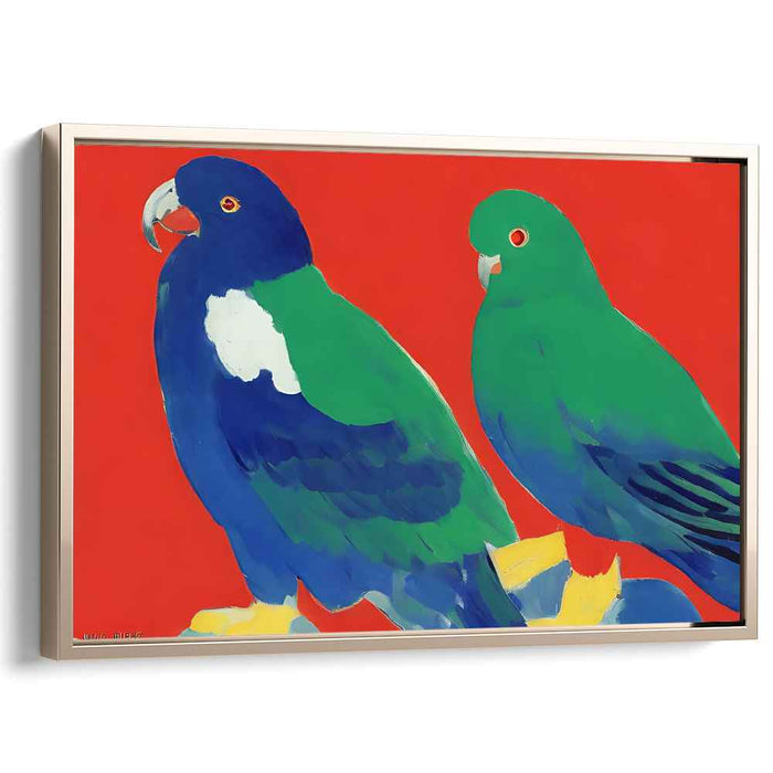 Abstract Prismatic Vision: Modernist Expression in Primary Colors Canvas Art