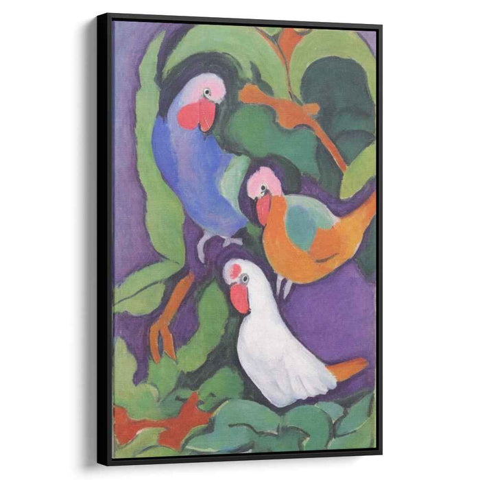 Tropical Avian Vibrance: Exotic Fauvist Tropical Birds Canvas Art Print