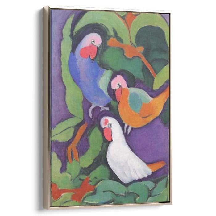 Tropical Avian Vibrance: Exotic Fauvist Tropical Birds Canvas Art Print