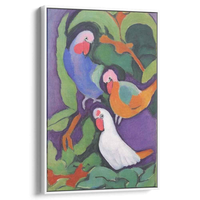 Tropical Avian Vibrance: Exotic Fauvist Tropical Birds Canvas Art Print